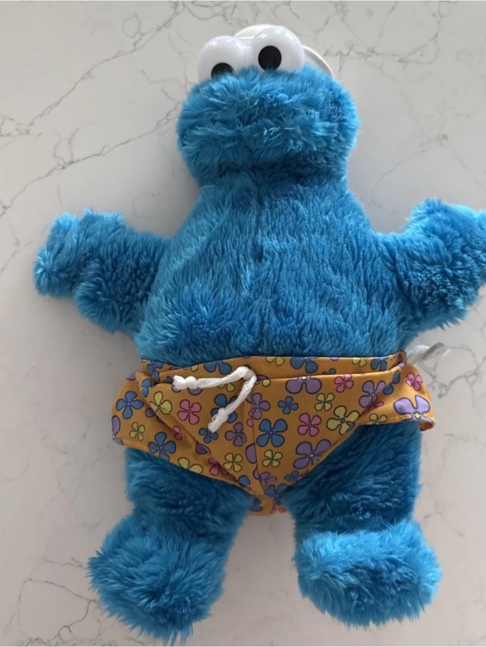 Sesame Street Cookie Monster Beach Hat Swim Trunks Plush 2005 Nanco Stuffed 19in